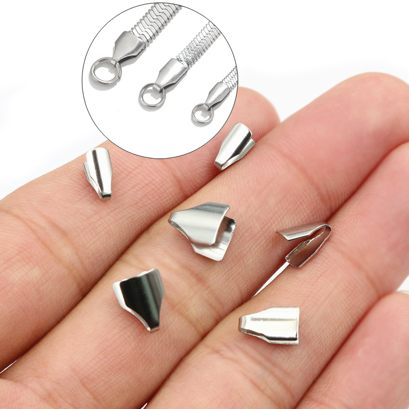 Jewelry Making Beads - 100 szt. Płaskie sznury ze stali