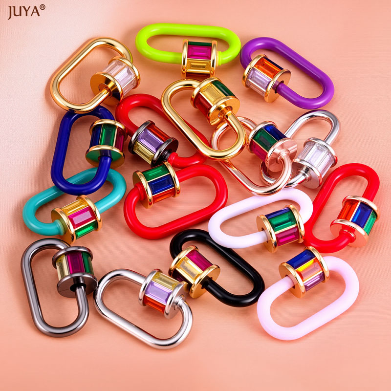 Jewelry Making Name - Zapięcia typu karabińczyk z kryształkami emaliowanymi