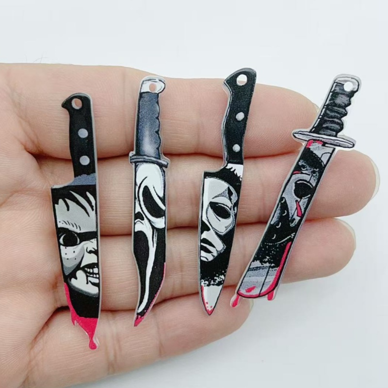 Jewelry Making Earrings - 10 sztuk akrylowych ozdób na Halloween,