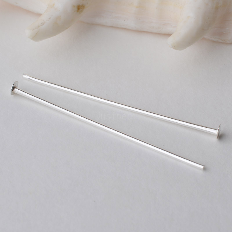 Jewelry Making Jig - Szpilki z płaską główką ze srebra