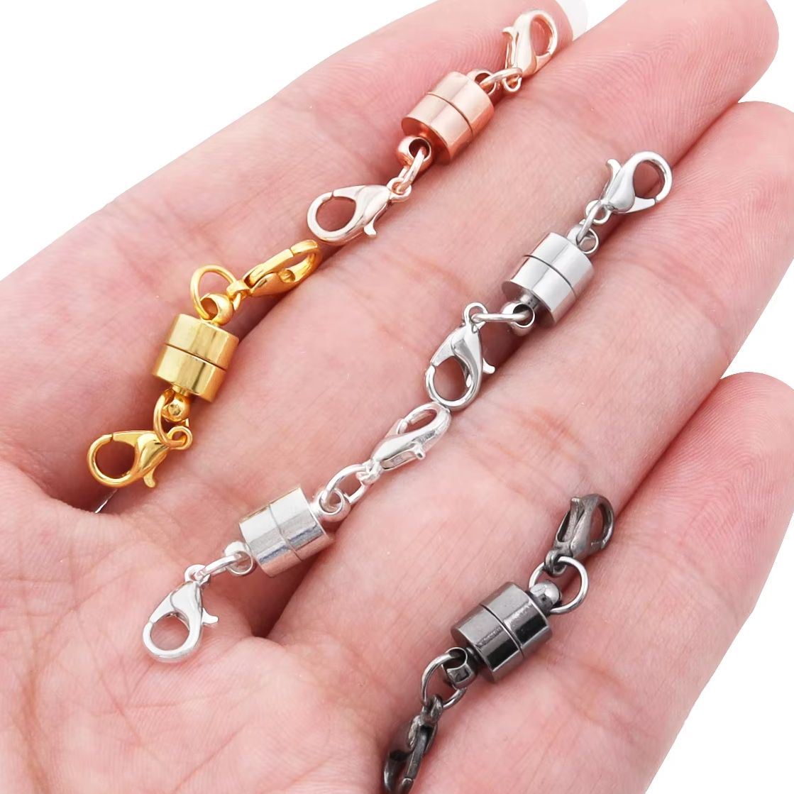 Jewelry Making Name - 5 Zestawów/Partia Magnetyczne Zapięcia z Karabińczykami