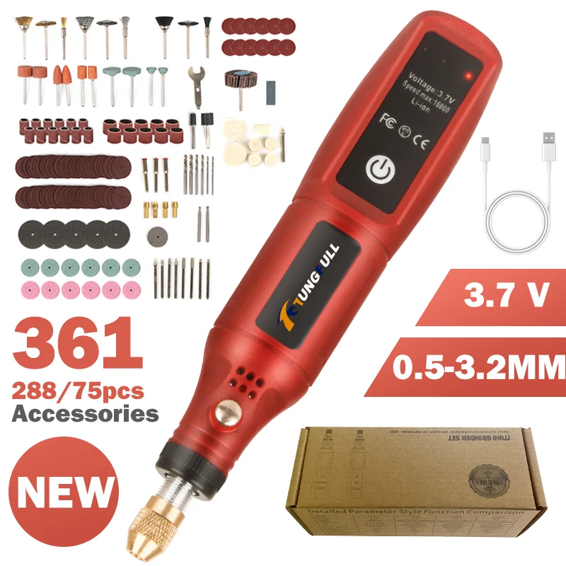 Jewelry Making Workshops - Akumulatorowy grawer USB, bezprzewodowa wiertarka elektryczna,
