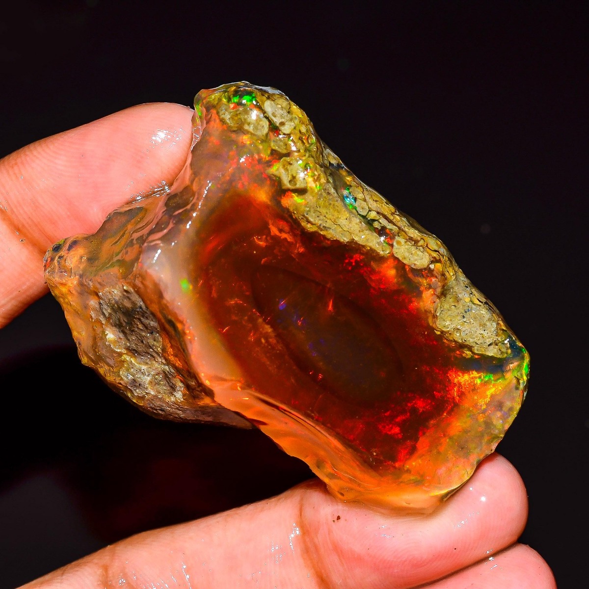 25-80CT Naturalny Etiopski Opa – Jewelry Making Raw Materials recenzja i cena