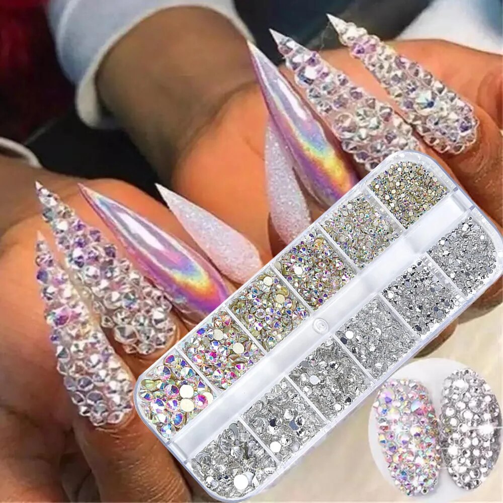 Nail Art Rhinestone 12Grids Bo – Crystal Bead Mix recenzja i cena