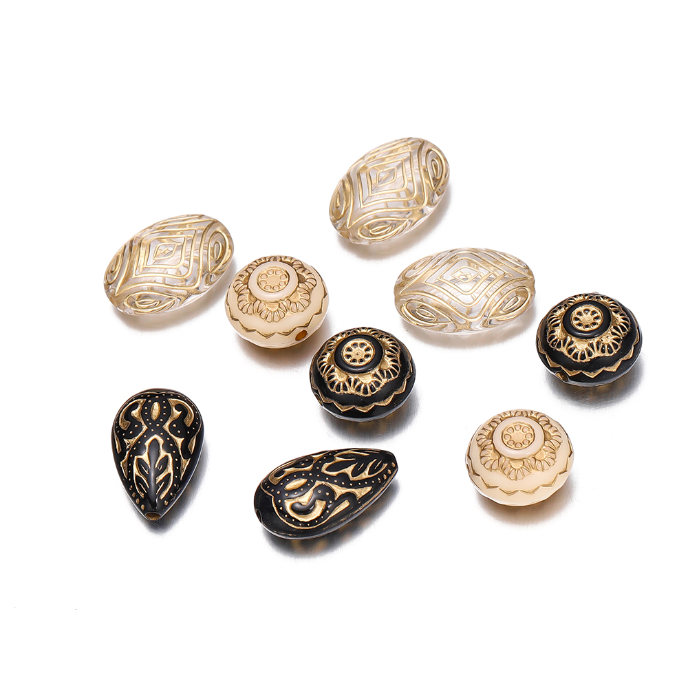 20 szt. Retro Kolorowe Płaskie – Jewelry Making Drawing recenzja i cena