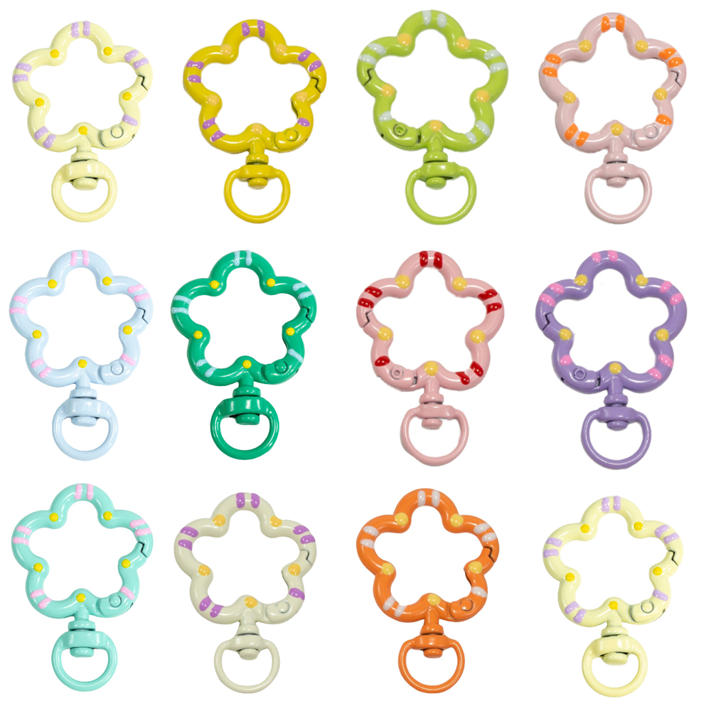 5szt Kwiat Metalowe zatrzaski  – Jewelry Making Name recenzja i cena