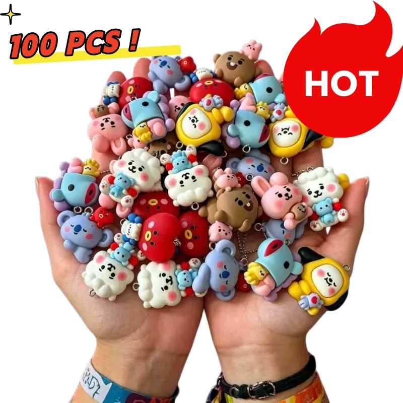7 szt. BT21 Żywiczne Charmsy z – Jewelry Making Earrings recenzja i cena