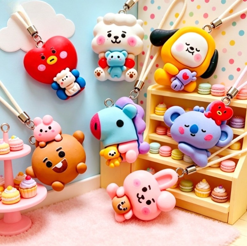 7 szt. BT21 Żywiczne Charmsy z – Jewelry Making Earrings recenzja i cena