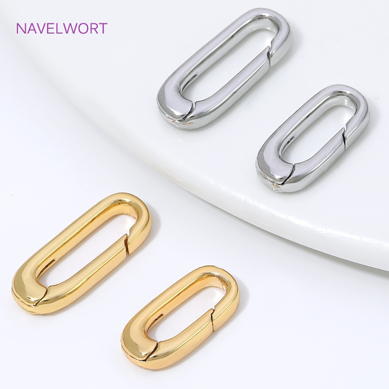 1/2/4 szt. Złote (18K) owalne  – Jewelry Making Supplies recenzja i cena