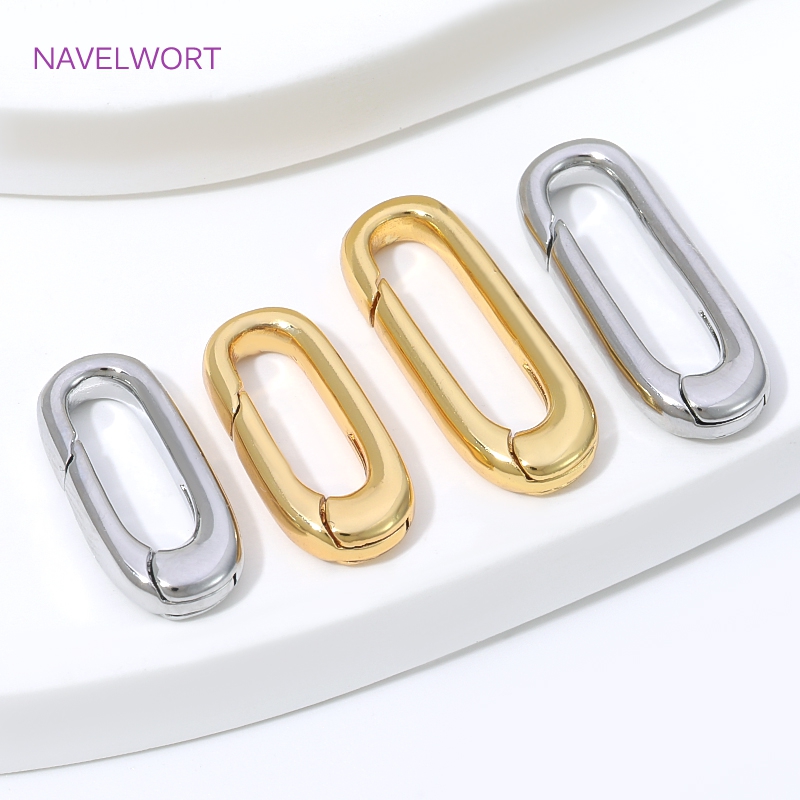 1/2/4 szt. Złote (18K) owalne  – Jewelry Making Supplies recenzja i cena