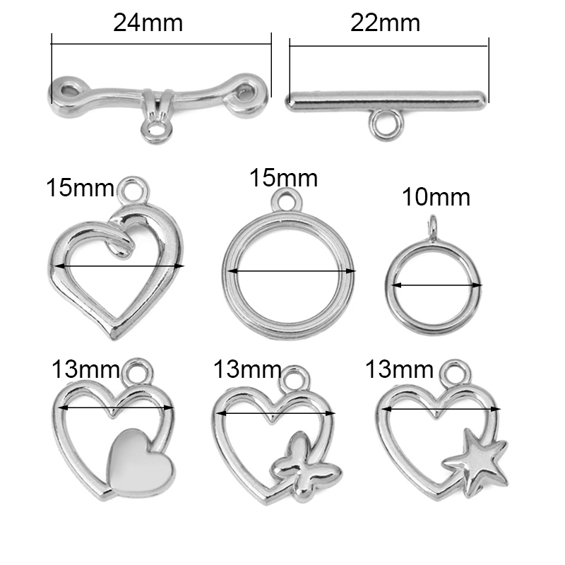 5 zestawów zapięć OT ze stali  – Jewelry Making Name recenzja i cena